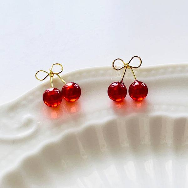 Lovely Cherry Earrings - Natural Bunny Accessories