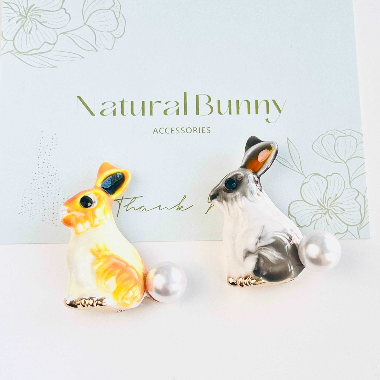Lovely Enamel Bunny Brooch – Natural Bunny Accessories