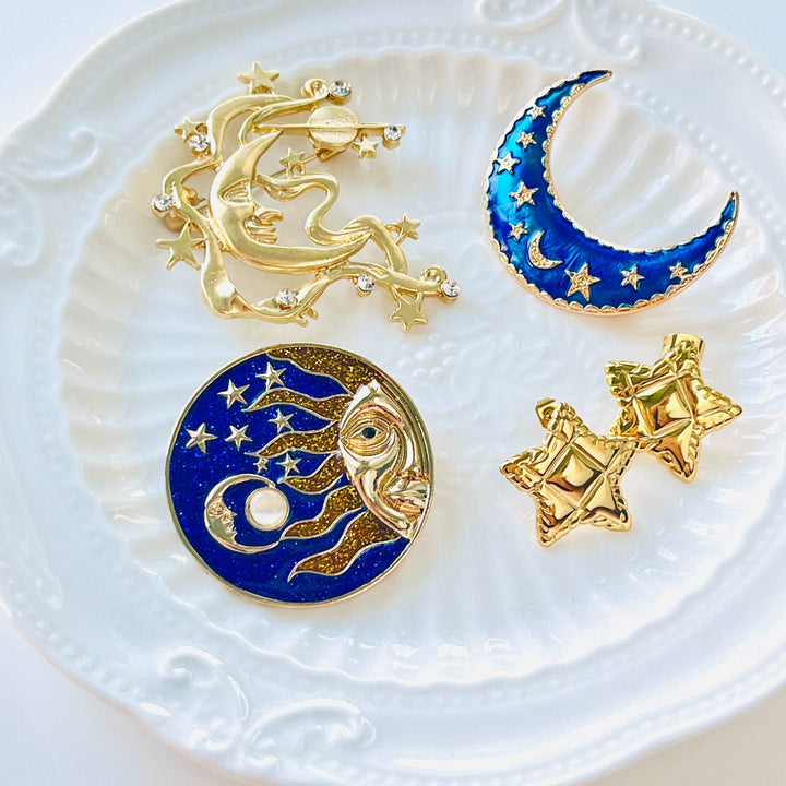 Magical Golden Moon Brooch