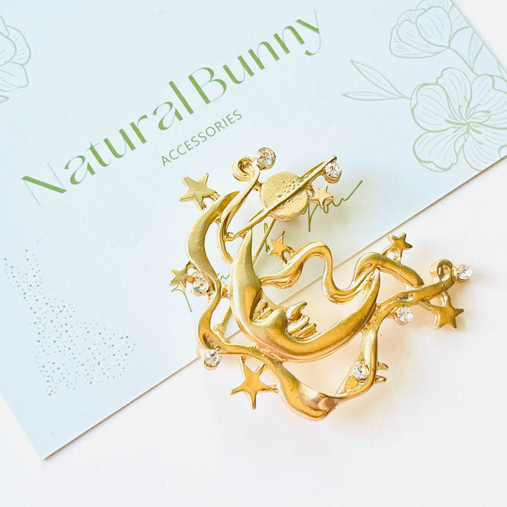 Magical Golden Moon Brooch