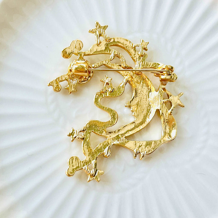 Magical Golden Moon Brooch
