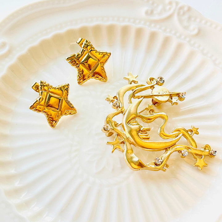 Magical Golden Moon Brooch