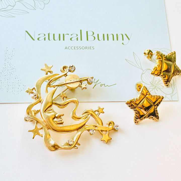 Magical Golden Moon Brooch