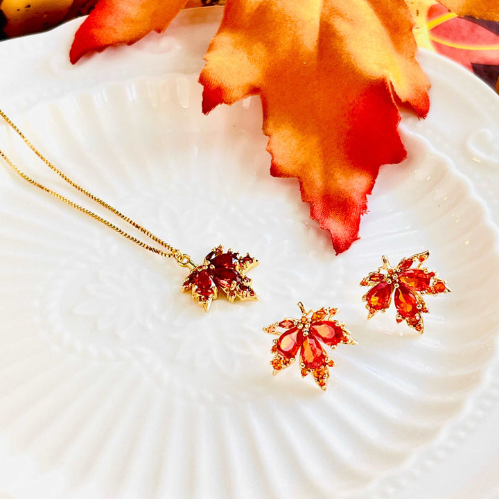 Maple Leaf Stud Earrings