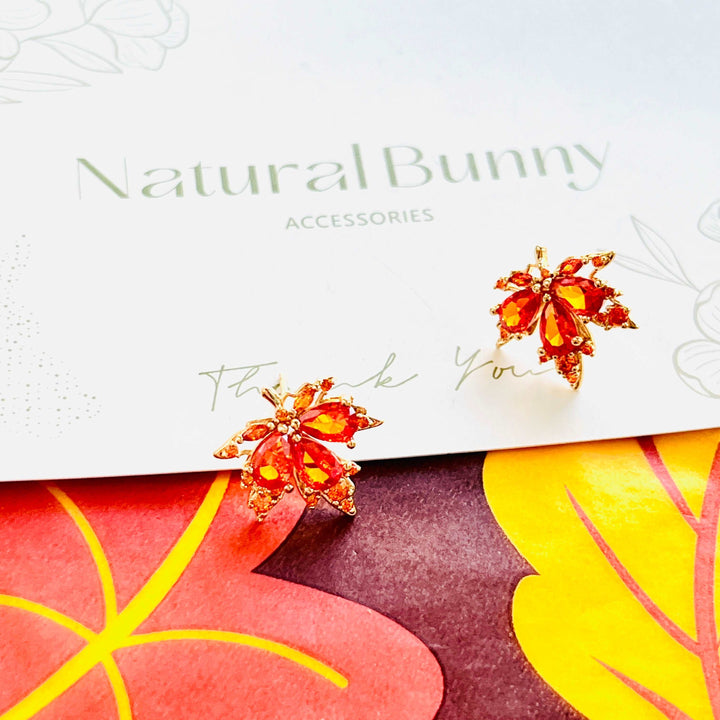 Maple Leaf Stud Earrings