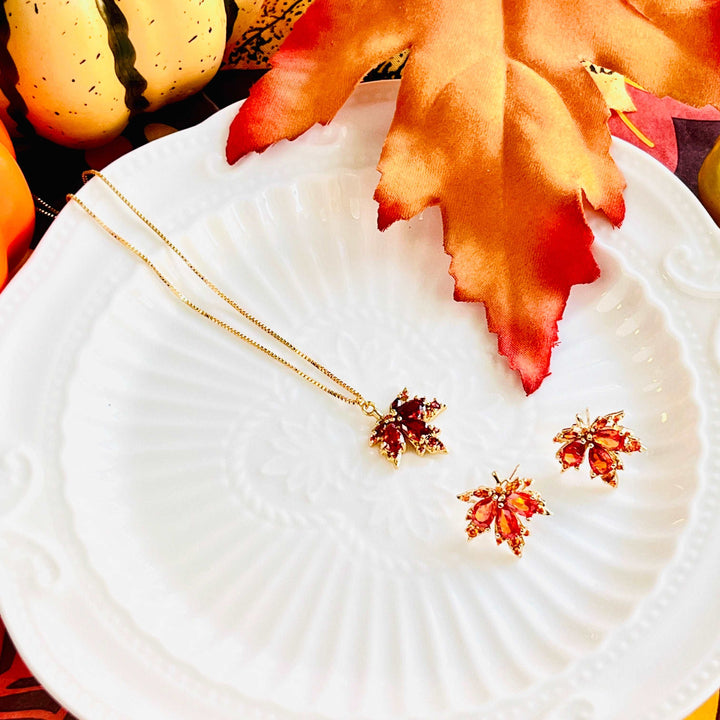 Maple Leaf Stud Earrings