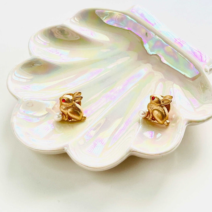 Mini Golden Rabbit Brooch Pin
