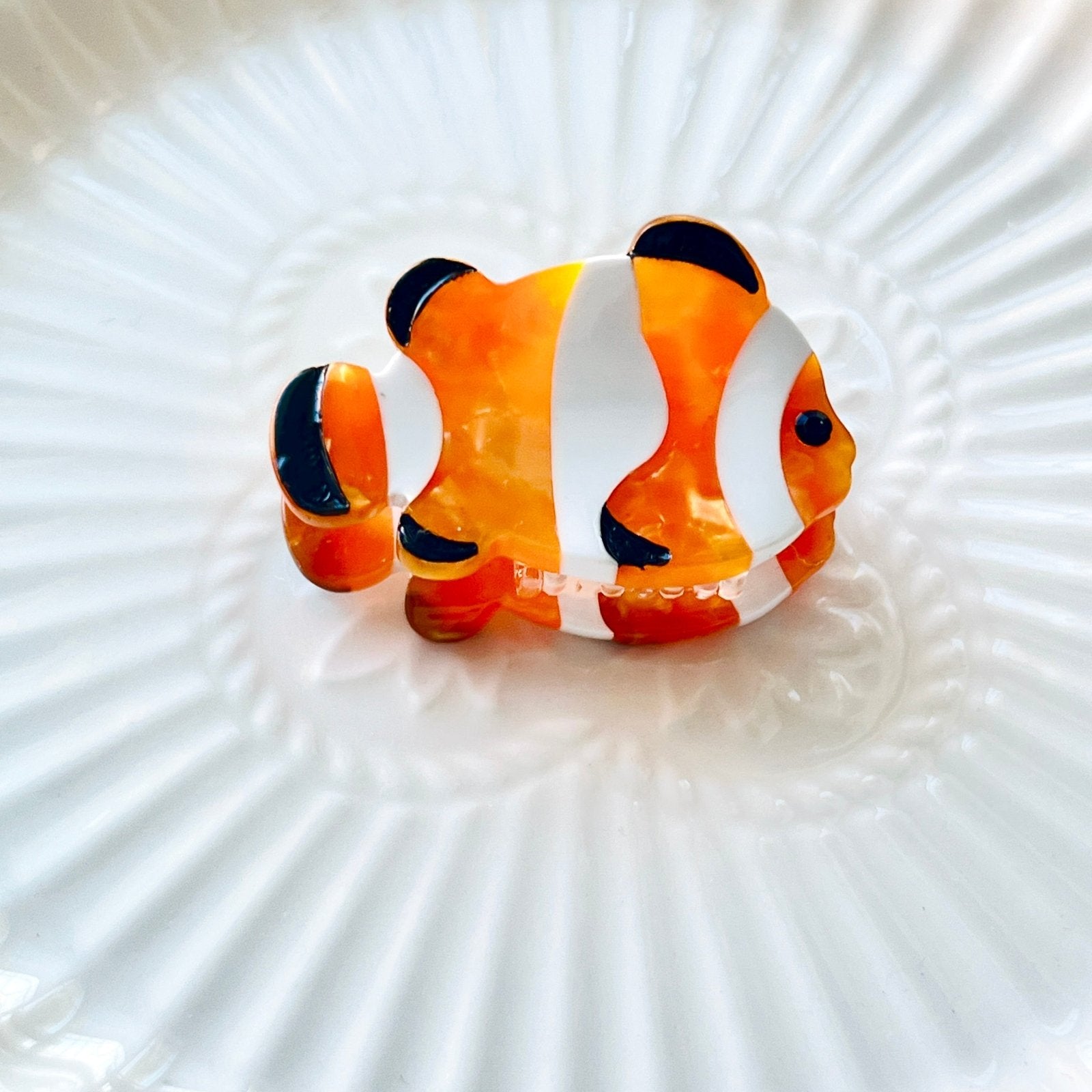 Mini Ocean Fish Clownfish / Orca Hair Claw Clip – Natural Bunny Accessories
