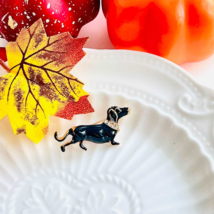 Miniature Dachshund Dog Brooch