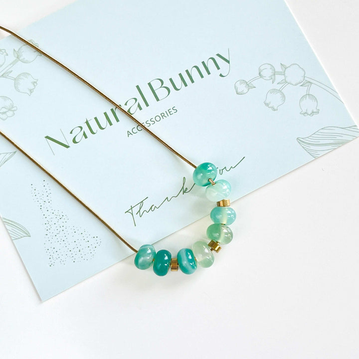 Minimal Green Agate Necklace