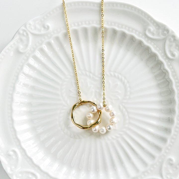 Minimalist Double Loop Necklace - Natural Bunny Accessories
