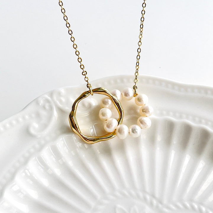 Minimalist Double Loop Necklace - Natural Bunny Accessories