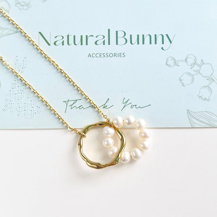 Minimalist Double Loop Necklace - Natural Bunny Accessories