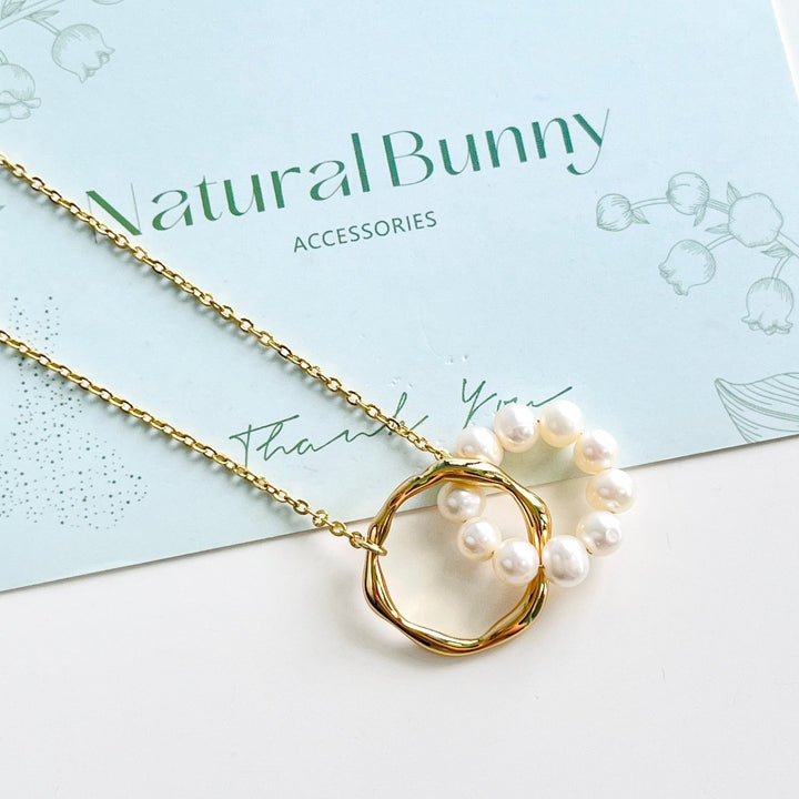Minimalist Double Loop Necklace - Natural Bunny Accessories