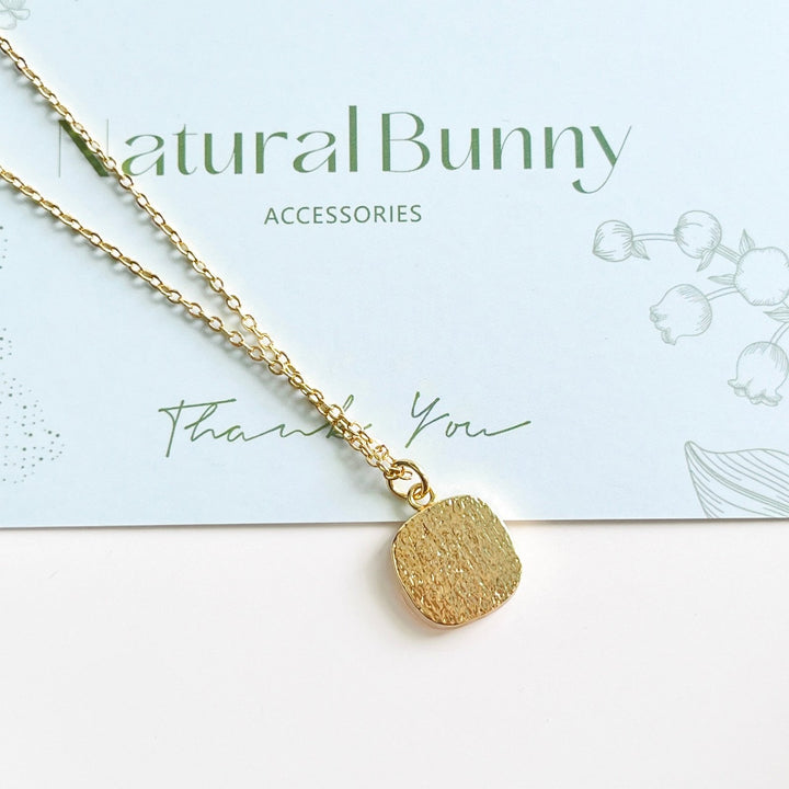 Minimalist White Shell Pendant Necklace - Natural Bunny Accessories