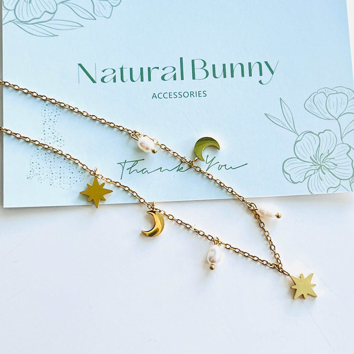 Moon and Stars Necklace