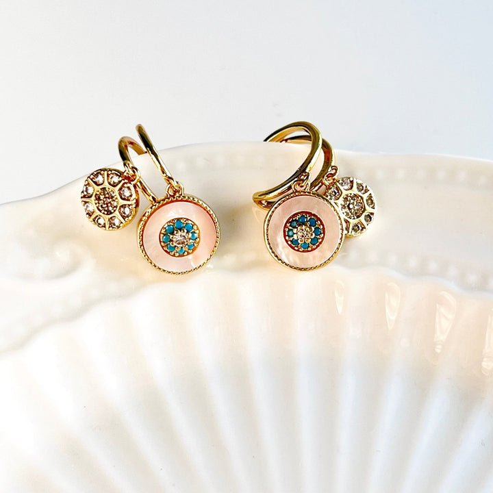 Mother Of Pearl Dangle Earrings - Natural Bunny Accessories