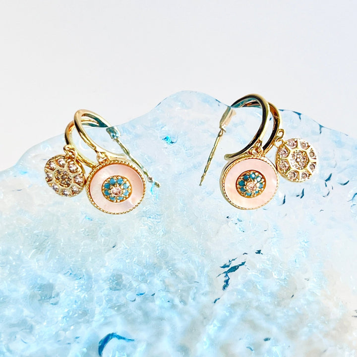 Mother Of Pearl Dangle Earrings - Natural Bunny Accessories