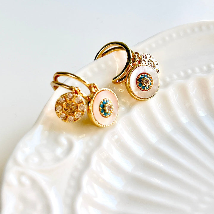 Mother Of Pearl Dangle Earrings - Natural Bunny Accessories