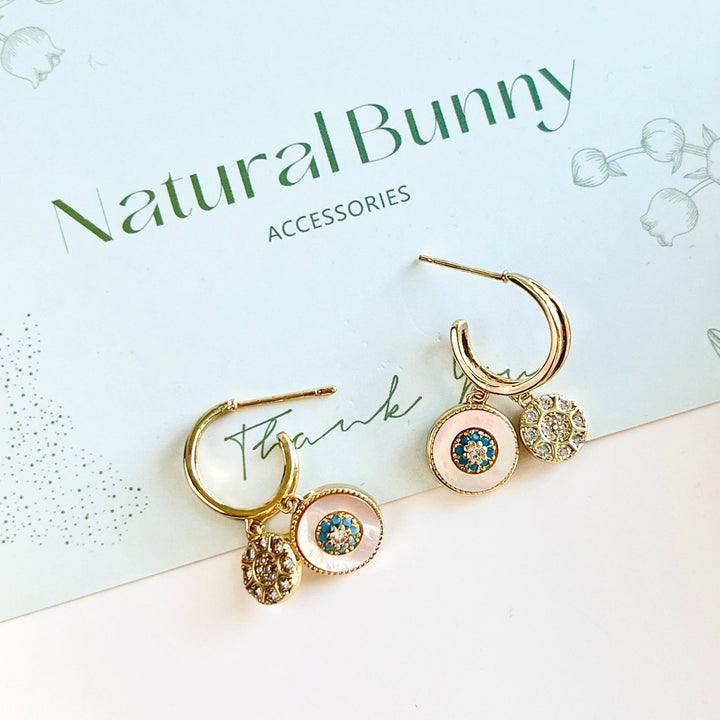 Mother Of Pearl Dangle Earrings - Natural Bunny Accessories