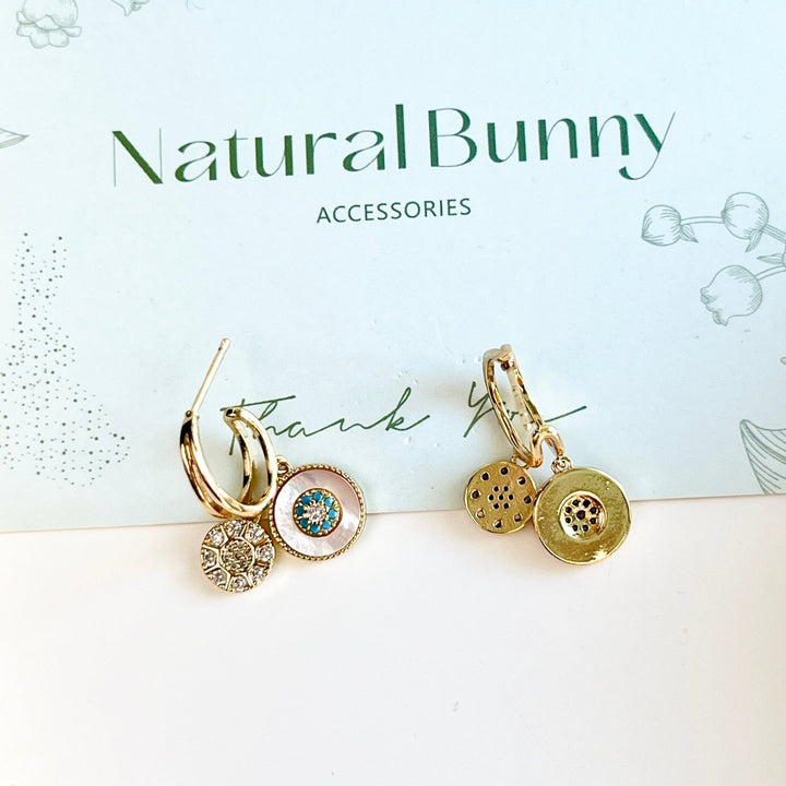 Mother Of Pearl Dangle Earrings - Natural Bunny Accessories