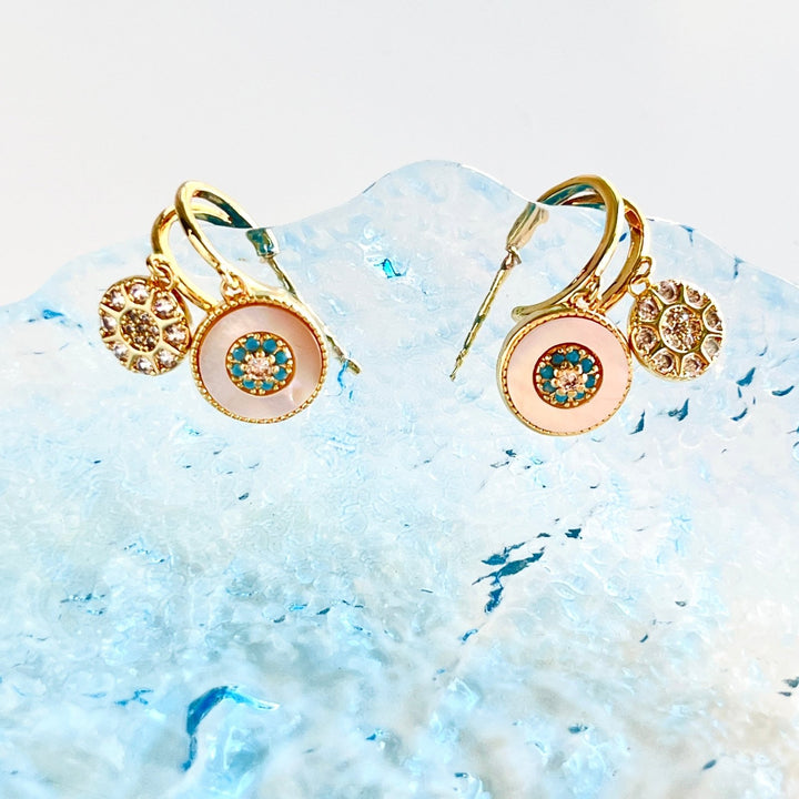 Mother Of Pearl Dangle Earrings - Natural Bunny Accessories