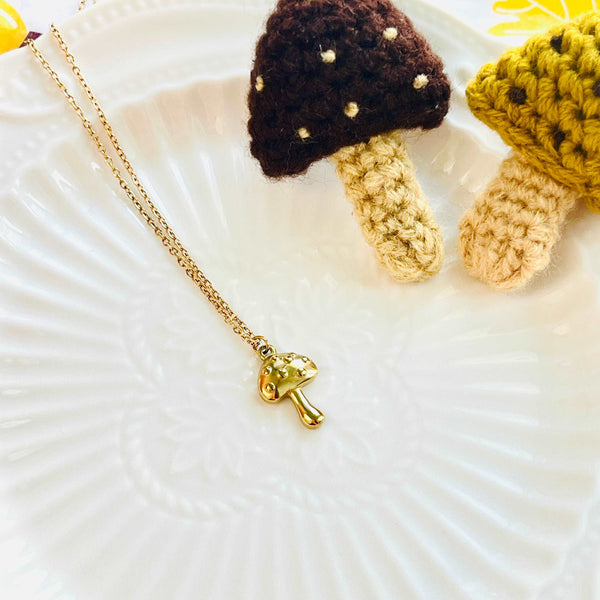 Mushroom Pendant Necklace