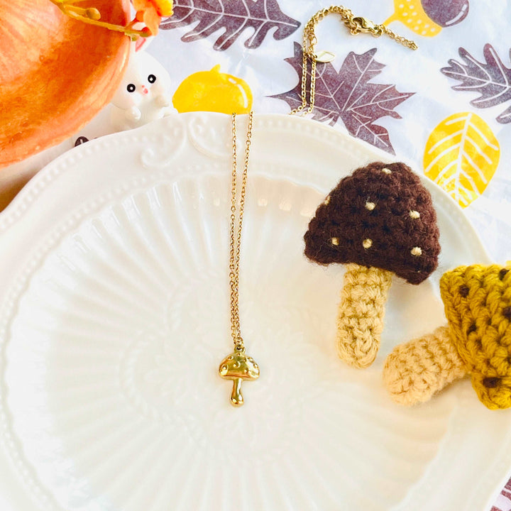Mushroom Pendant Necklace