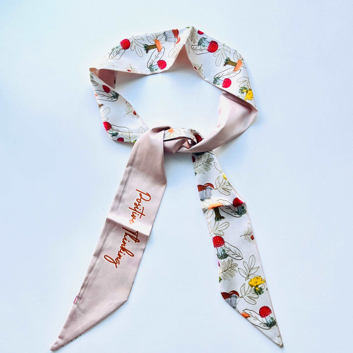 Mushroom Printed Skinny Scarf