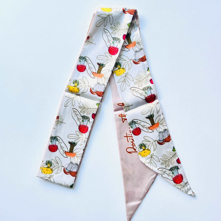 Mushroom Printed Skinny Scarf