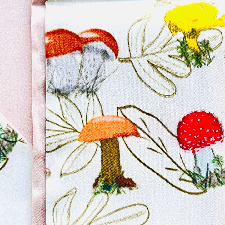 Mushroom Printed Skinny Scarf