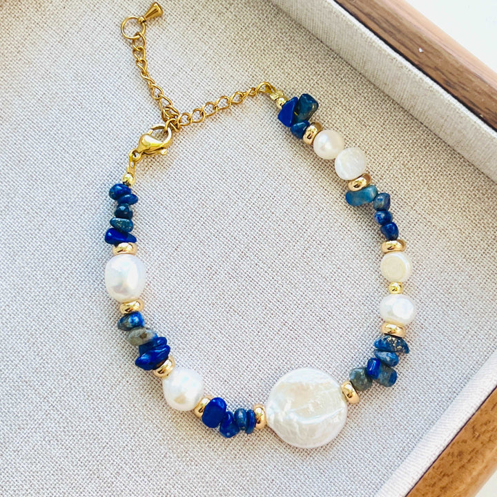 Ocean Blue Baroque Pearl Bracelet