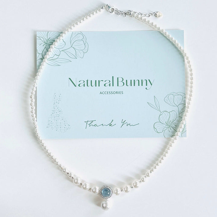 Ocean Blue Pearl Necklace