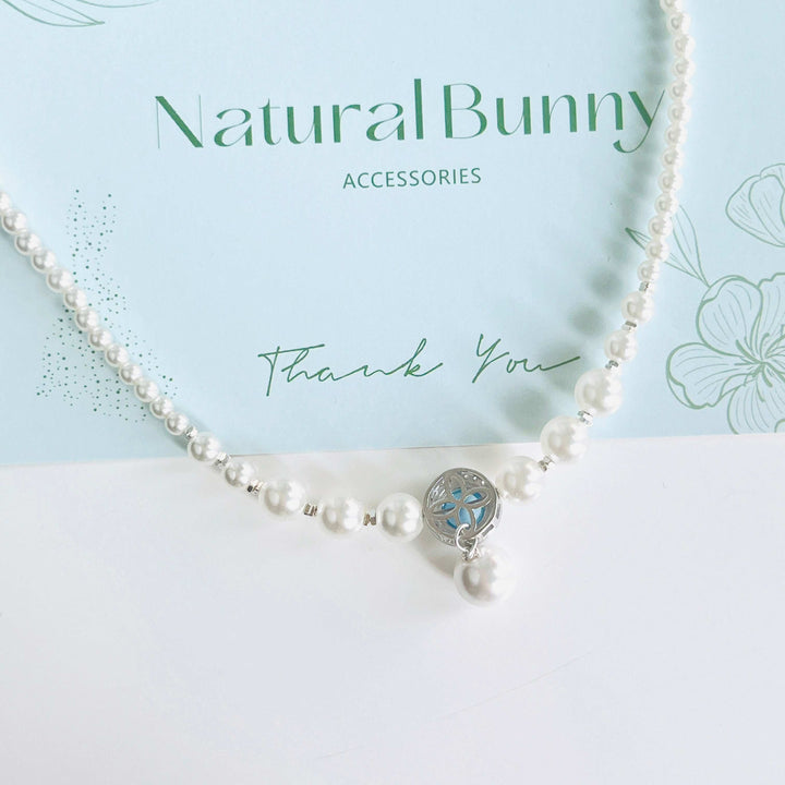 Ocean Blue Pearl Necklace