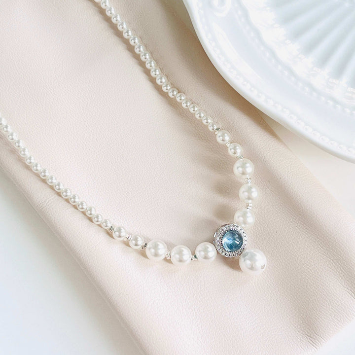Ocean Blue Pearl Necklace