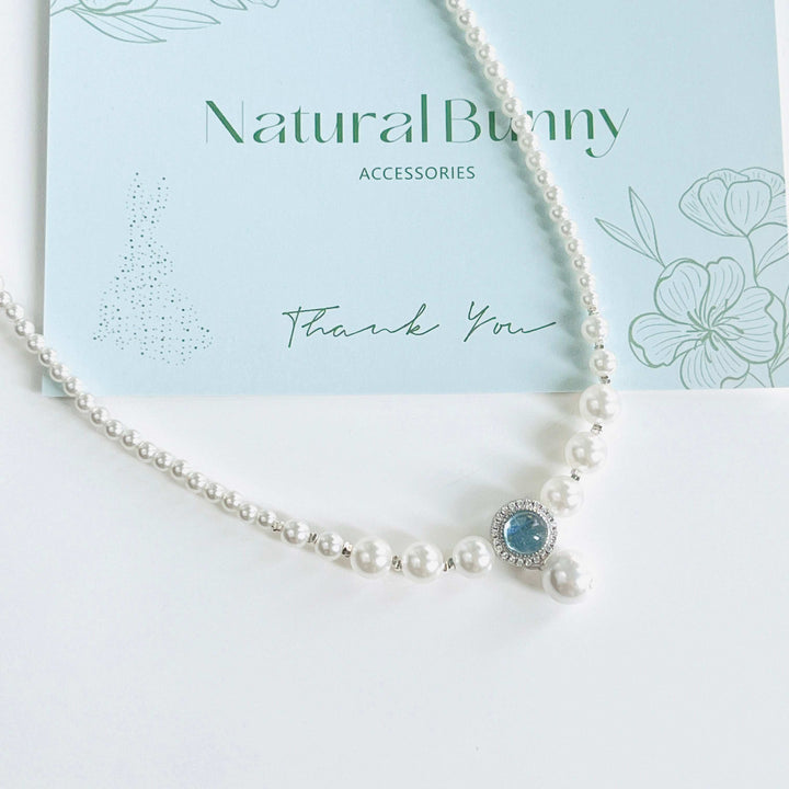 Ocean Blue Pearl Necklace