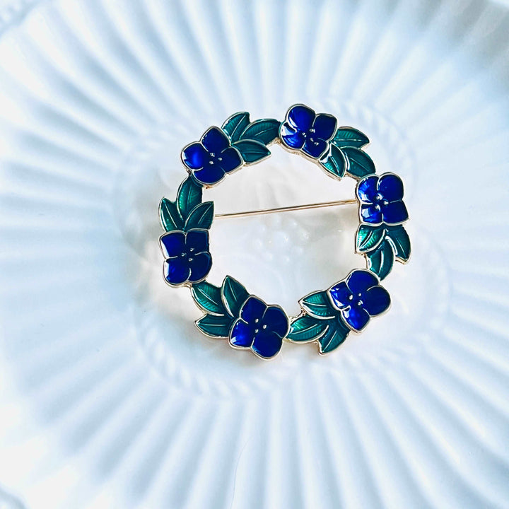 Persian Speedwell Wreath Brooch