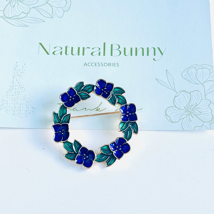Persian Speedwell Wreath Brooch