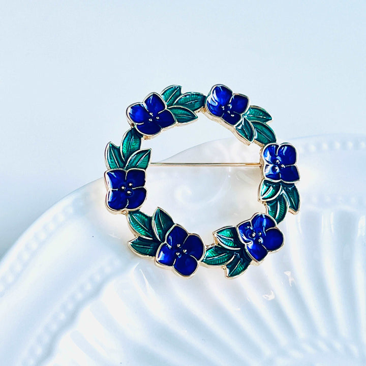 Persian Speedwell Wreath Brooch