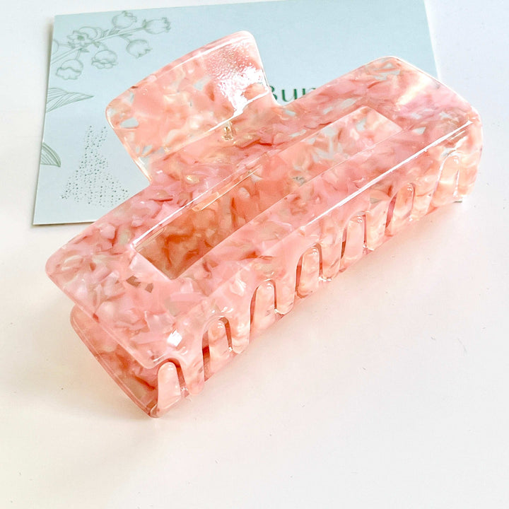 Pink Cherry Blossom Hair Claw Clip