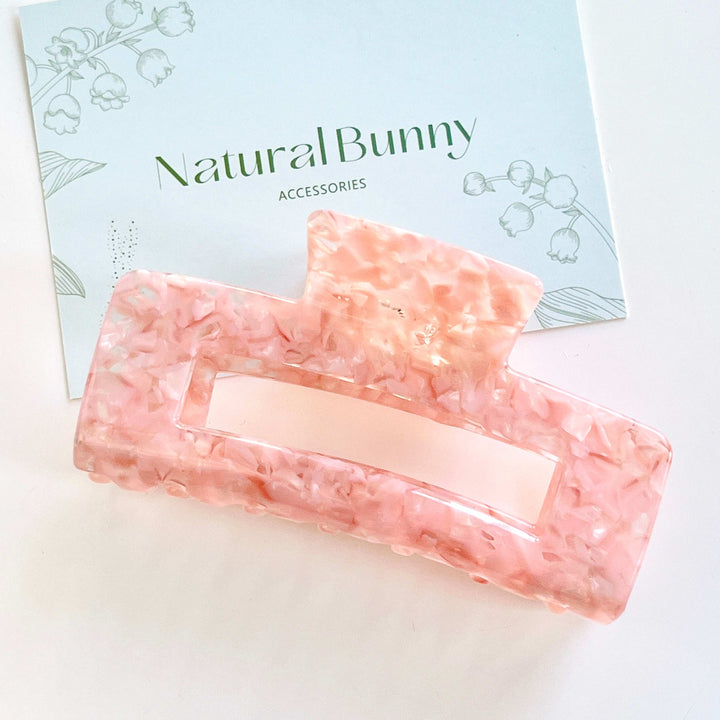 Pink Cherry Blossom Hair Claw Clip