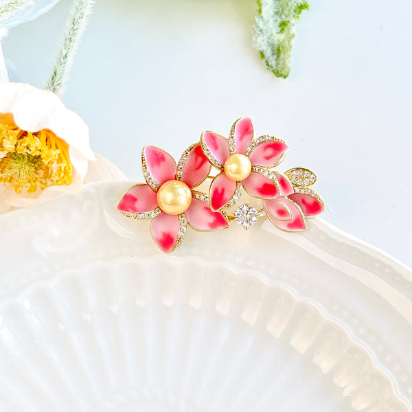 Pink Cherry Blossom Sakura Brooch