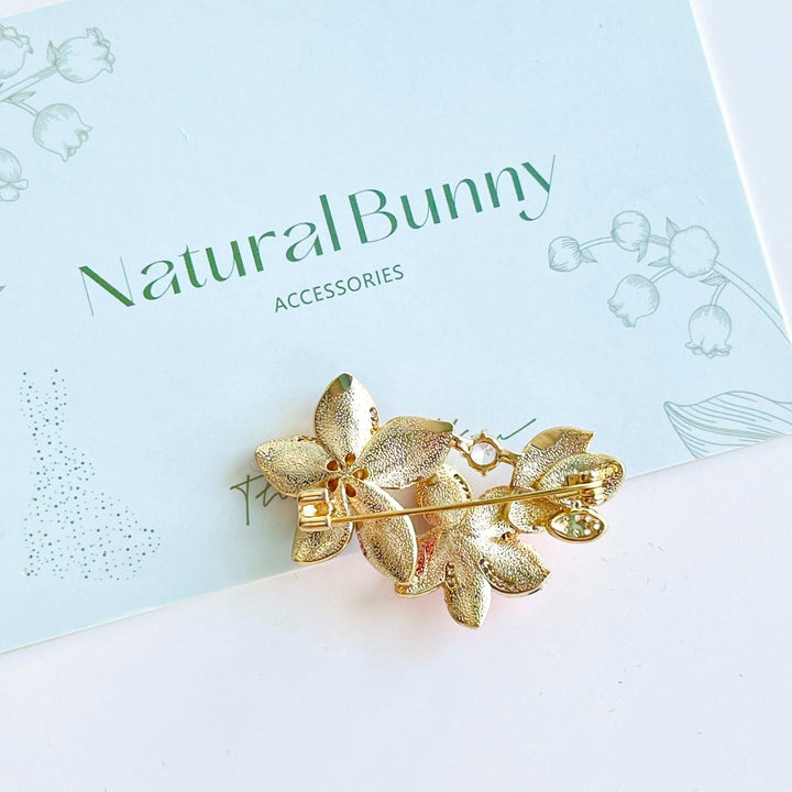 Pink Cherry Blossom Sakura Brooch - Natural Bunny Accessories