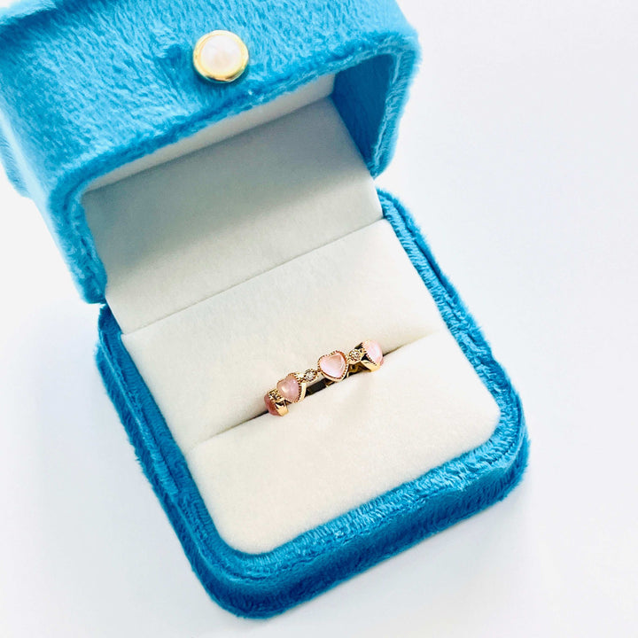 Pink Heart Open Ring
