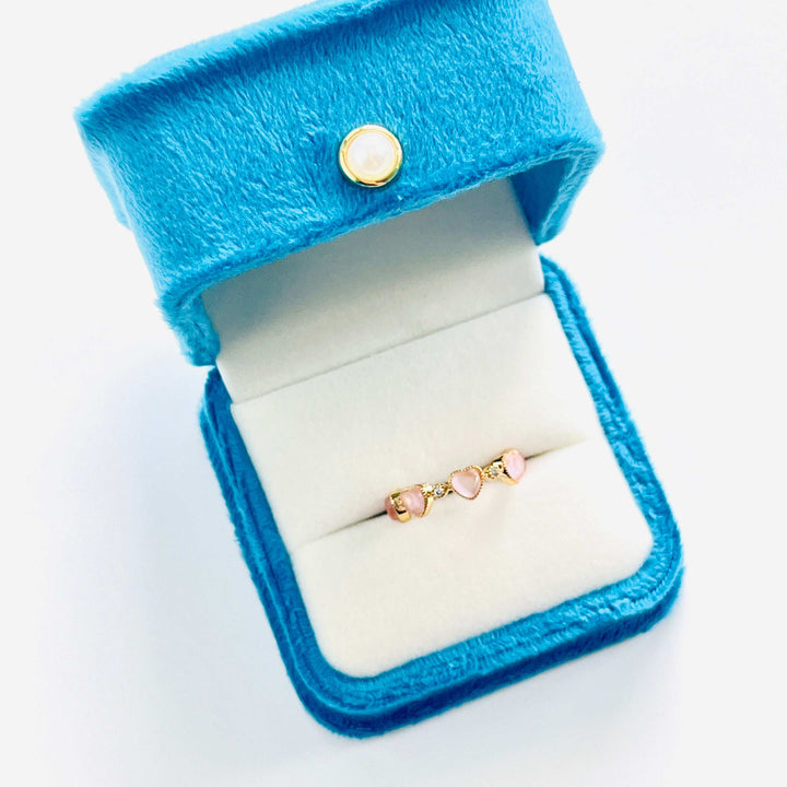 Pink Heart Open Ring