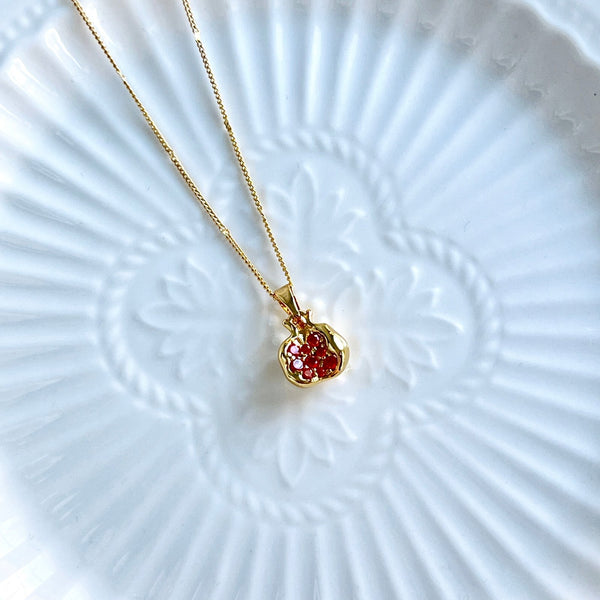 Pomegranate Pendant Necklace - Natural Bunny Accessories