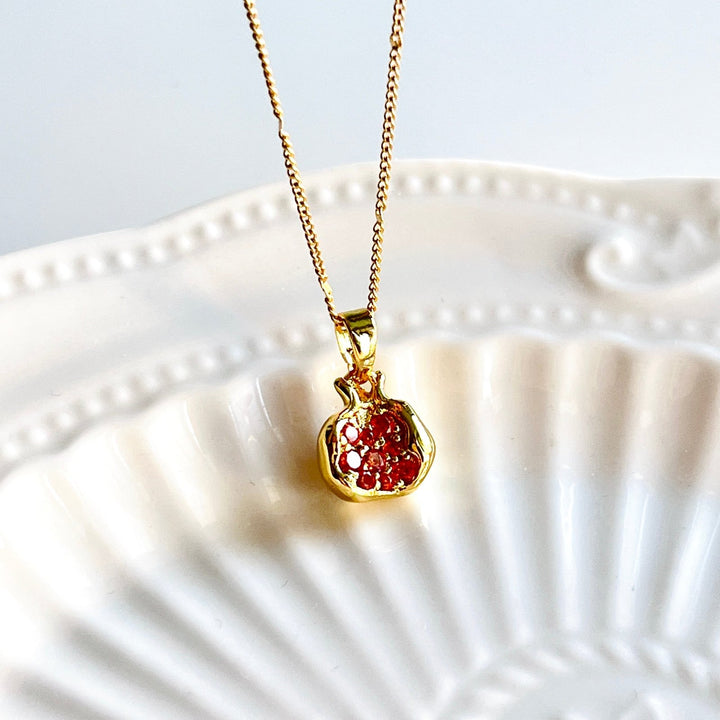 Pomegranate Pendant Necklace - Natural Bunny Accessories