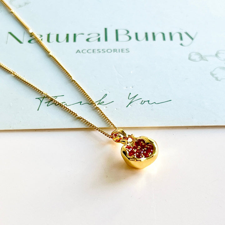 Pomegranate Pendant Necklace - Natural Bunny Accessories