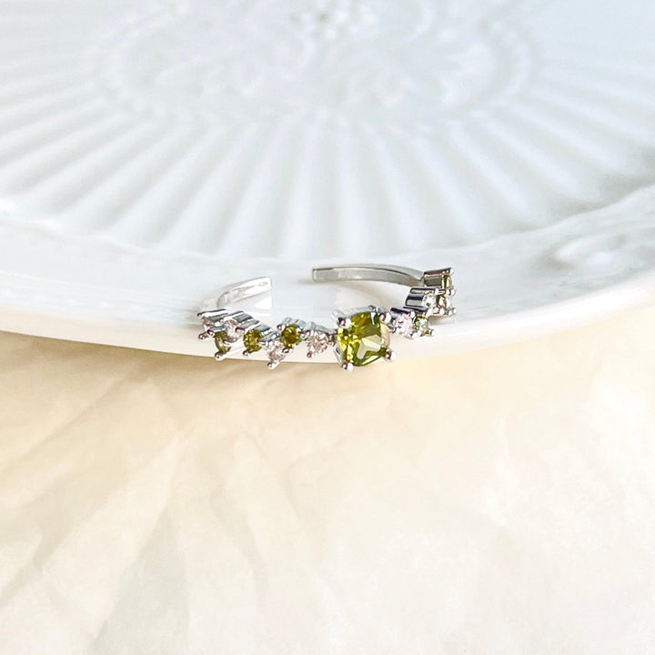 Prairie Forest Olivine Green Open Ring - Natural Bunny Accessories