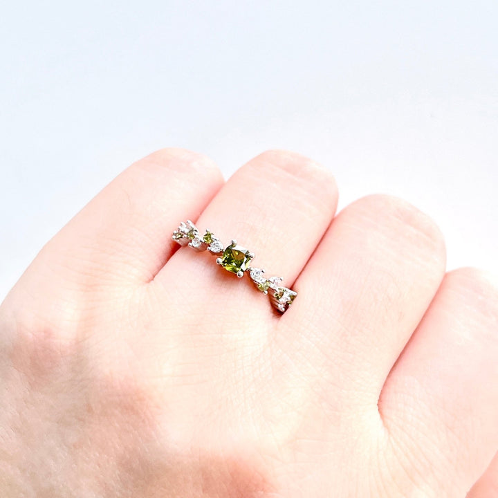 Prairie Forest Olivine Green Open Ring - Natural Bunny Accessories